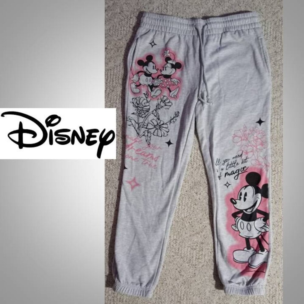 Disney Mickey and Friends sweat pants sweats size L 11/13 Mickey Mouse